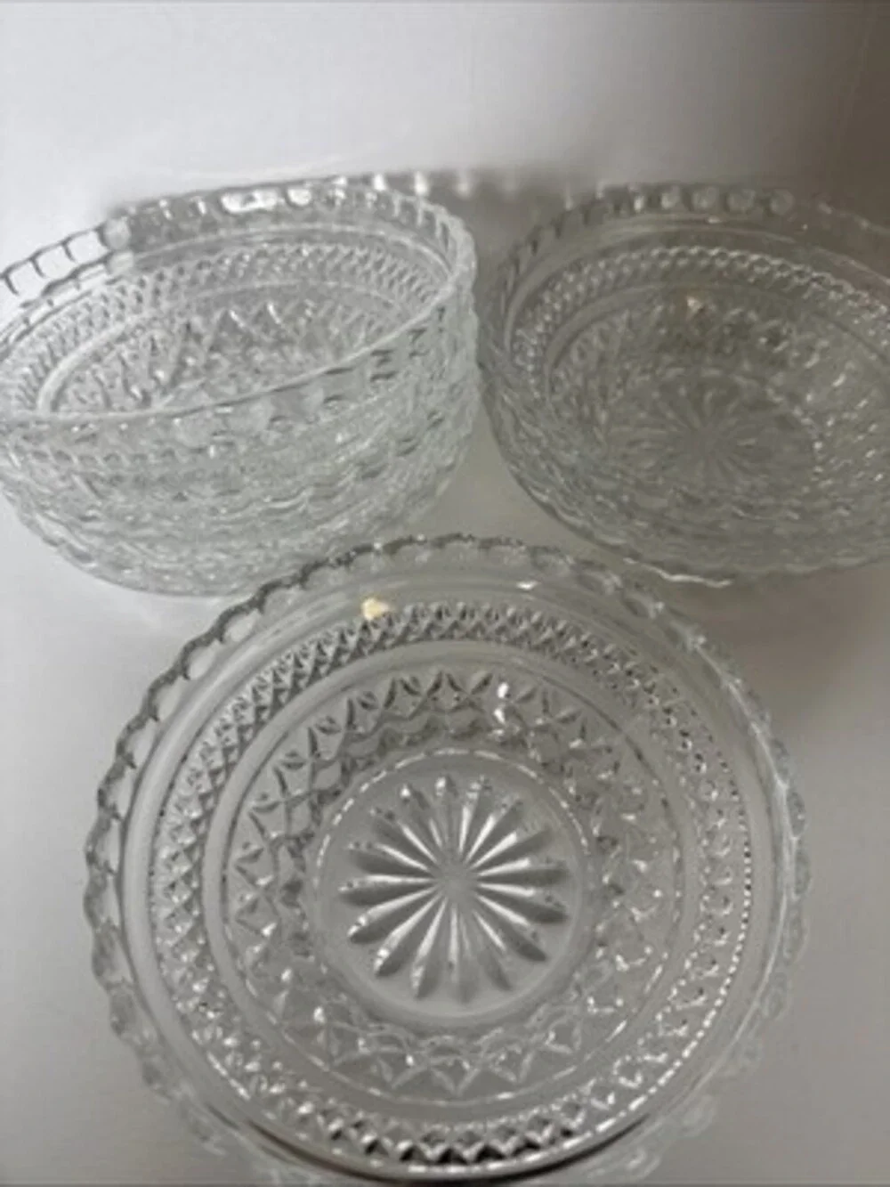 Anchor Hocking Wexford pattern berry bowls 5 1/4